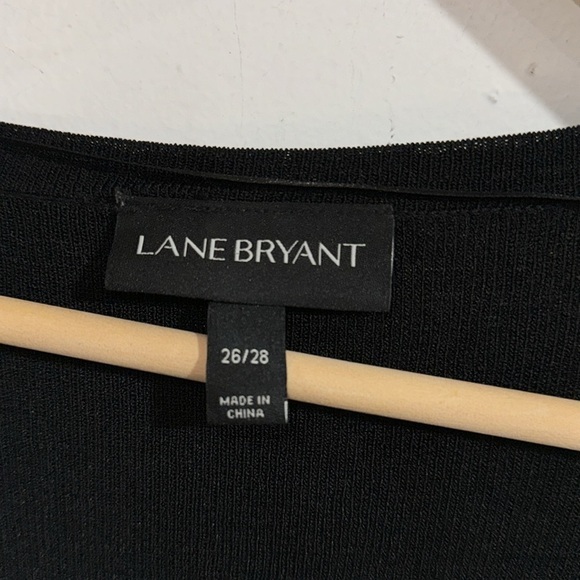 Lane Bryant dress tunic black knit lace long sleeves 26/28 stretch‎ peplum - Picture 4 of 4